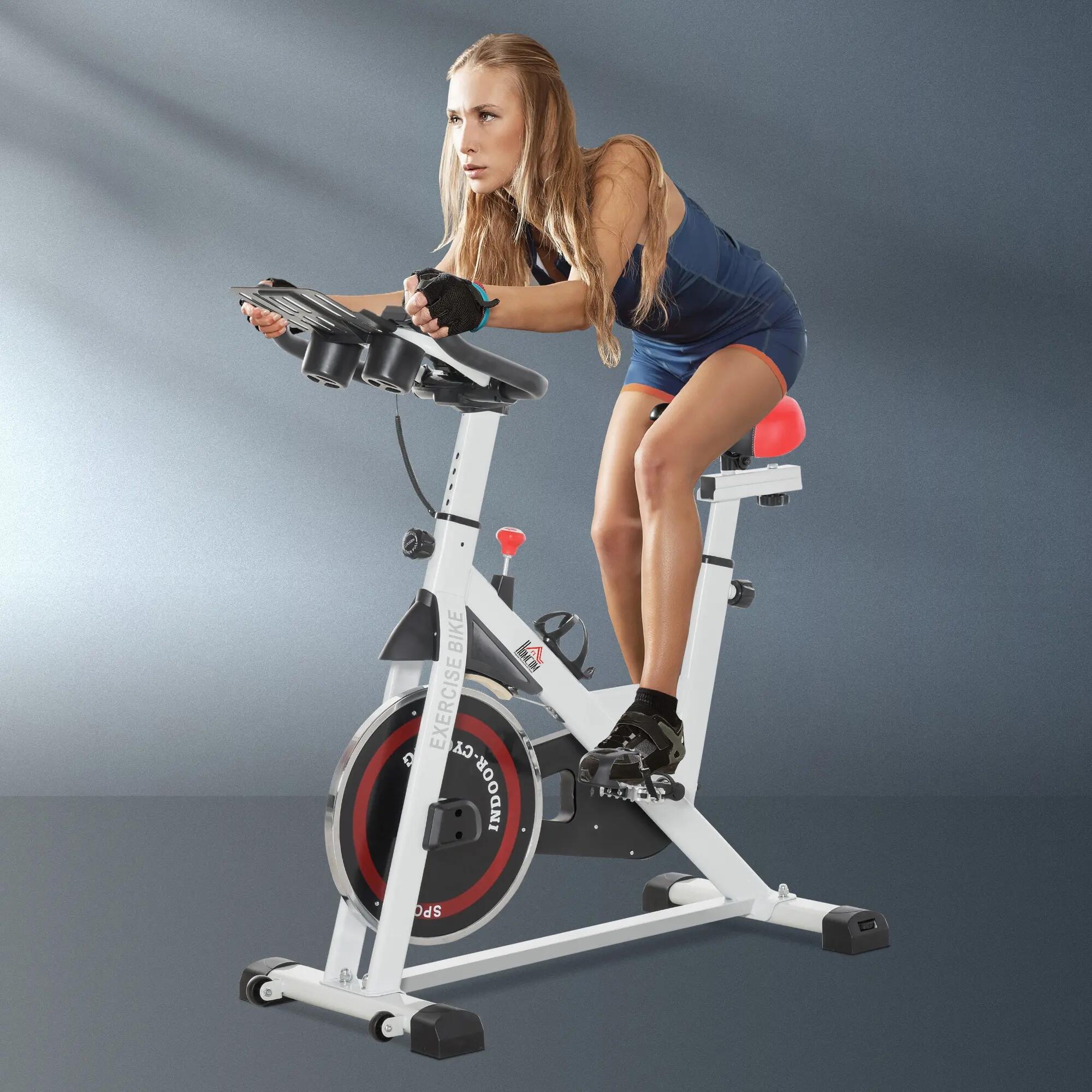 Vélo d'appartement avec résistance réglable, vélo de fitness professionnel et 3/9