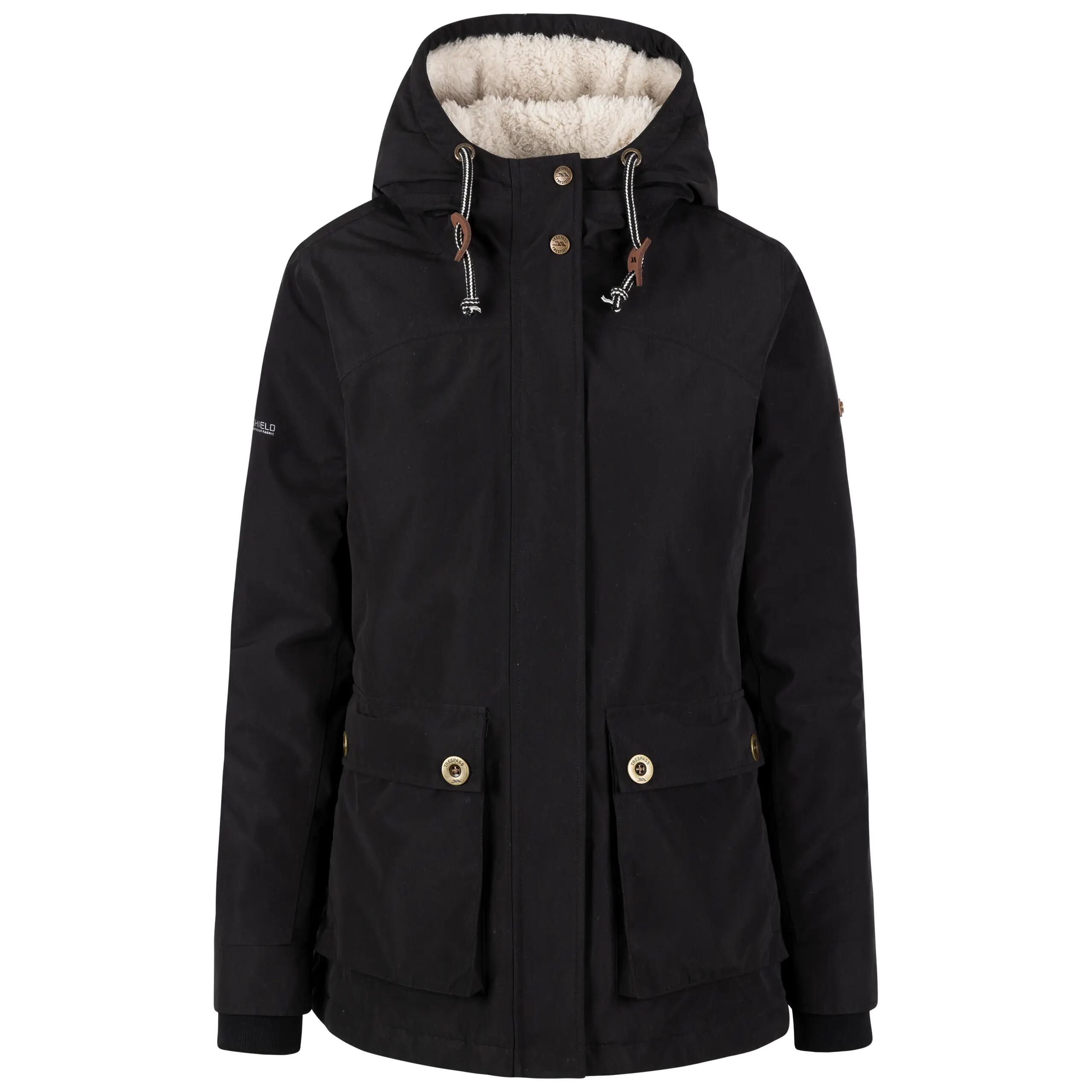Womens Waterproof Jacket  Hooded Padded Fleece Lined Token 1/5