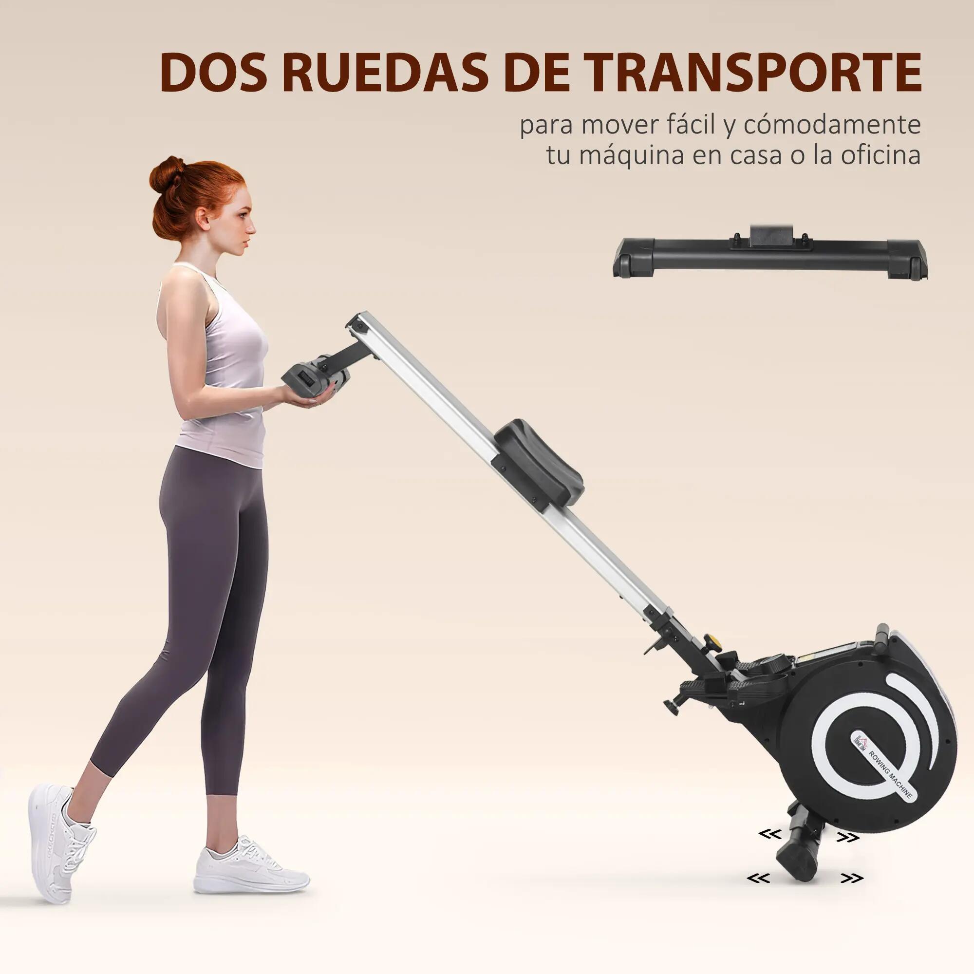 Machine à Remo Plegable avec Résistance Ajustable Volante de 4kg et Moniteur LCD 8/9
