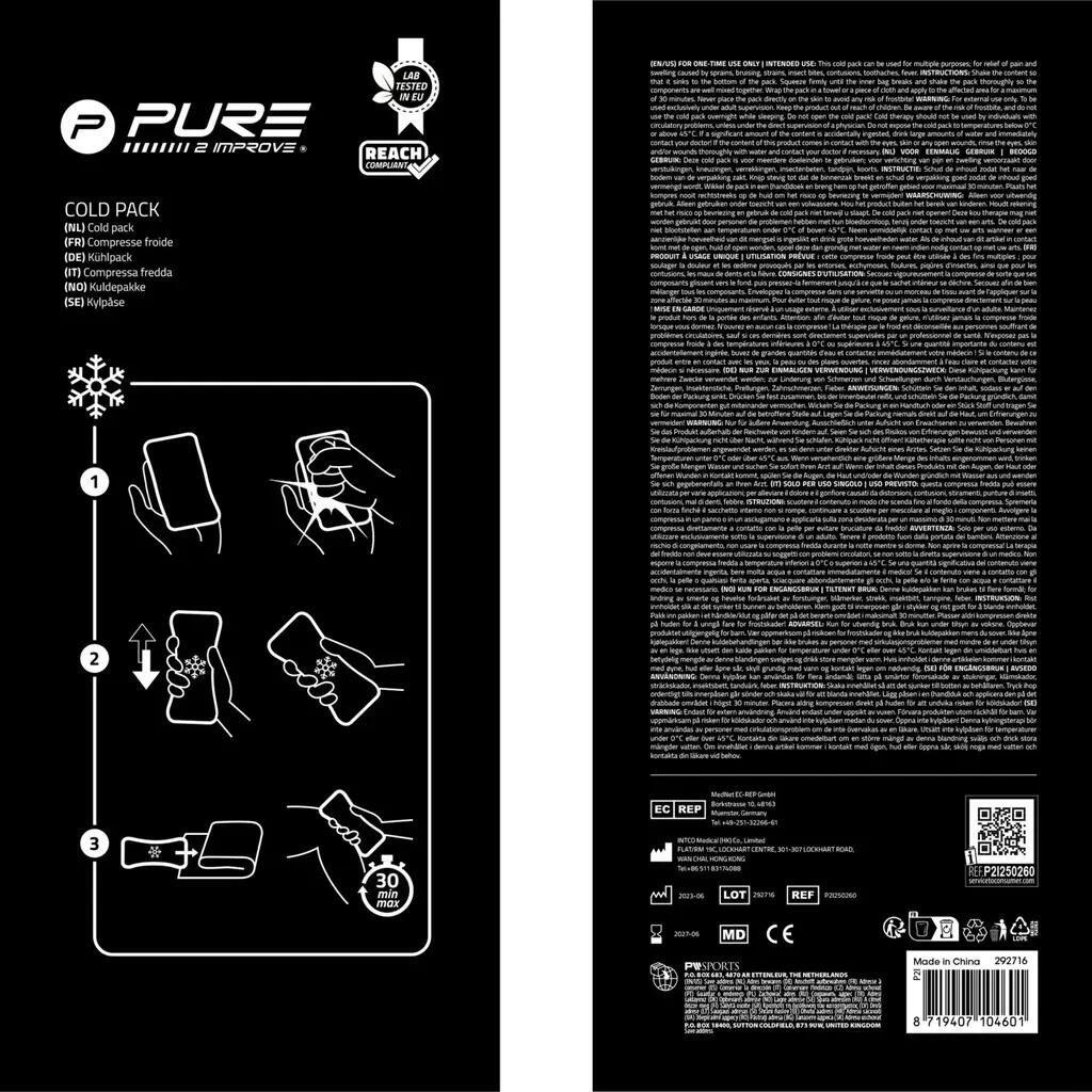 Pure2improve compresse froide à usage unique 3/5