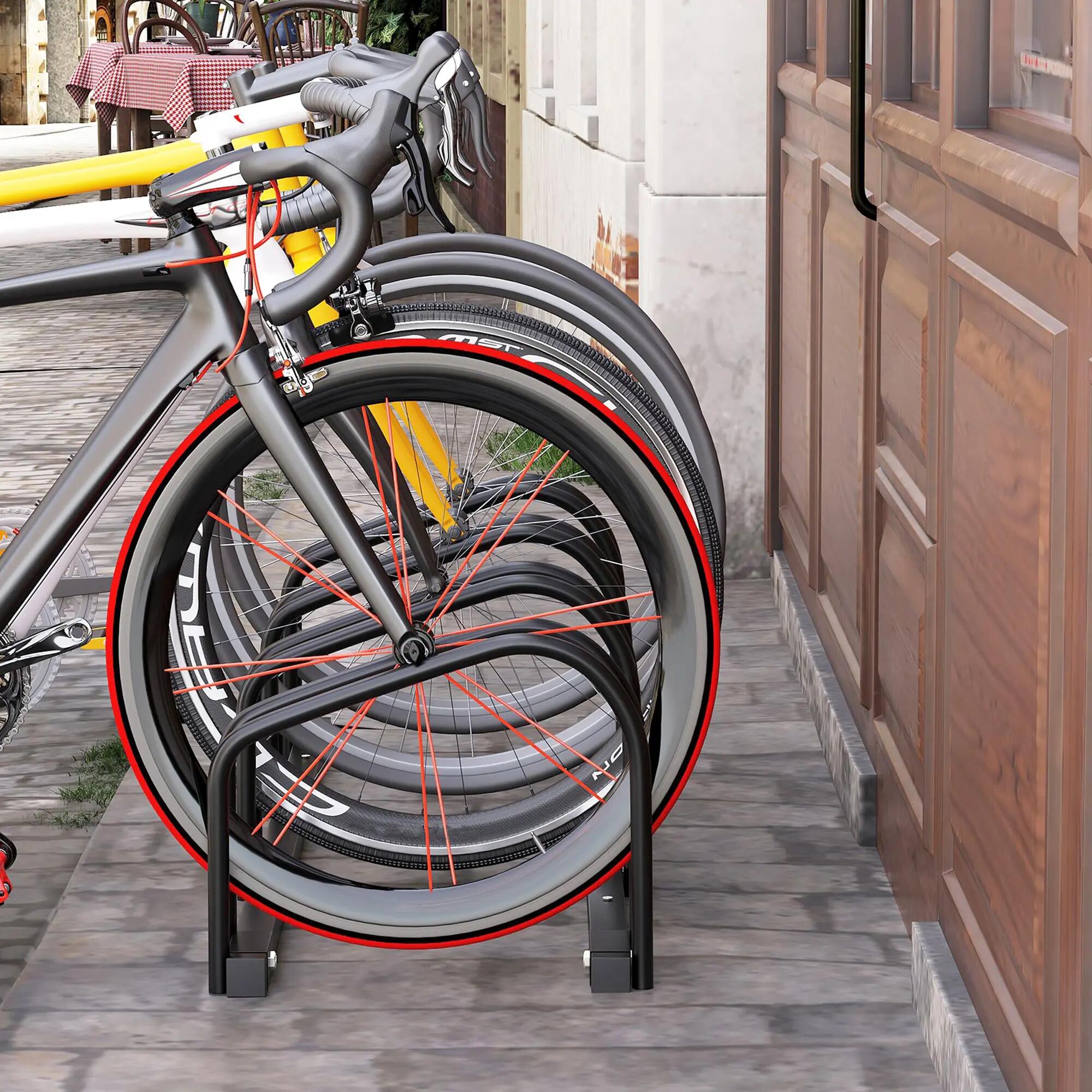 Support vélo - Camping - Unisexe - Acier modulable 4 places - Noir 3/6