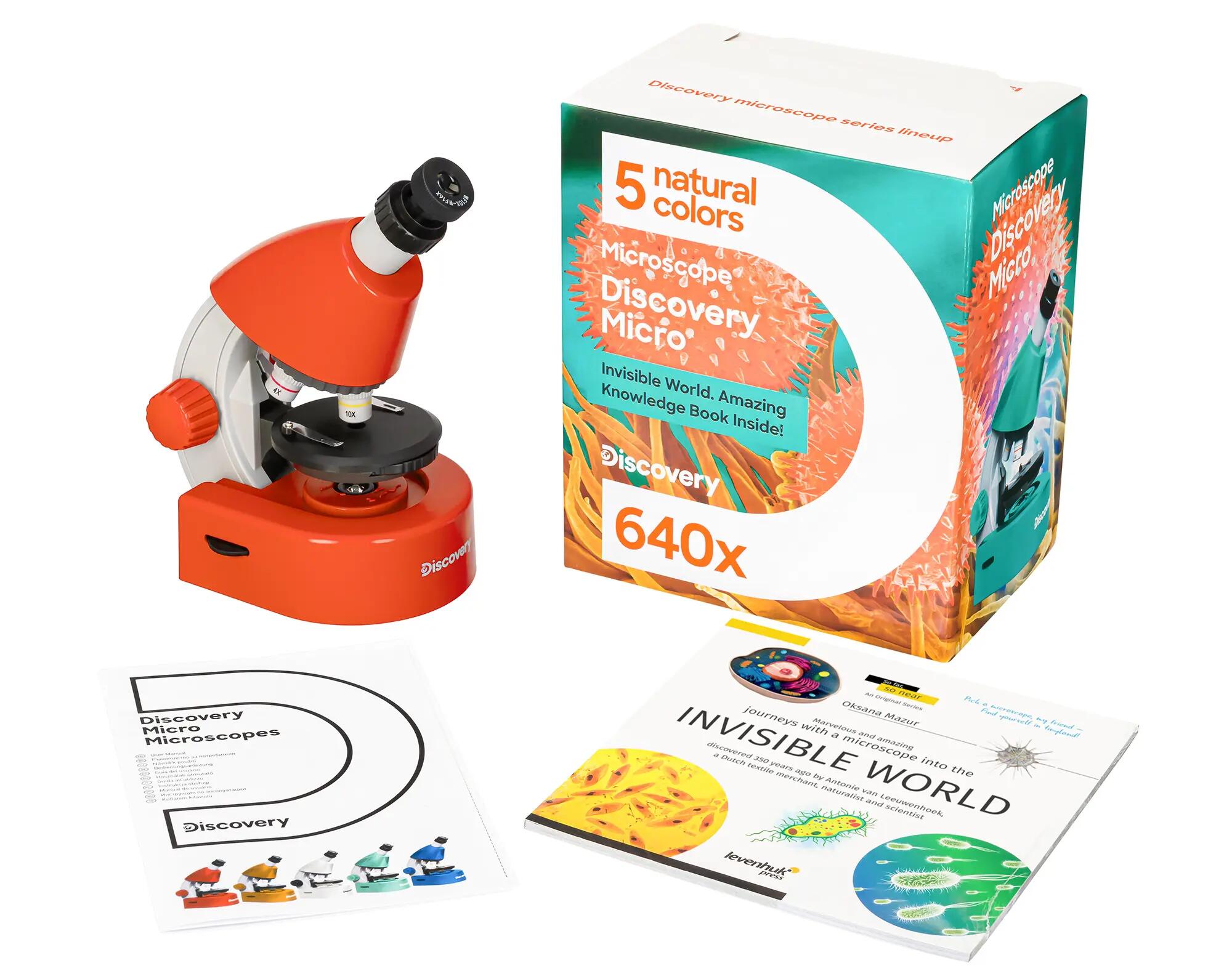 Microscopio Levenhuk Discovery Micro Terra con libro in inglese 4/15