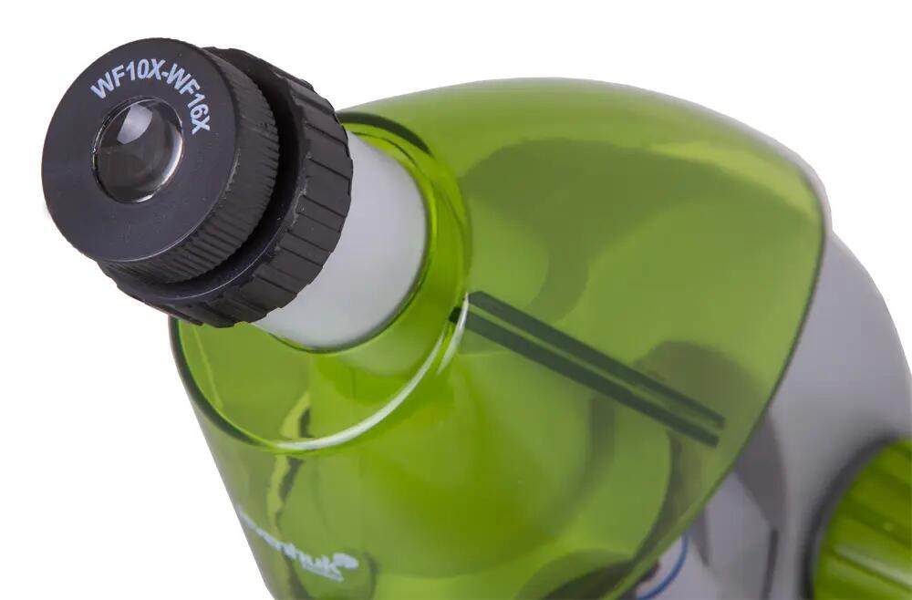 Microscopio Levenhuk LabZZ M101 Verde limetta con libro in tedesco 5/14