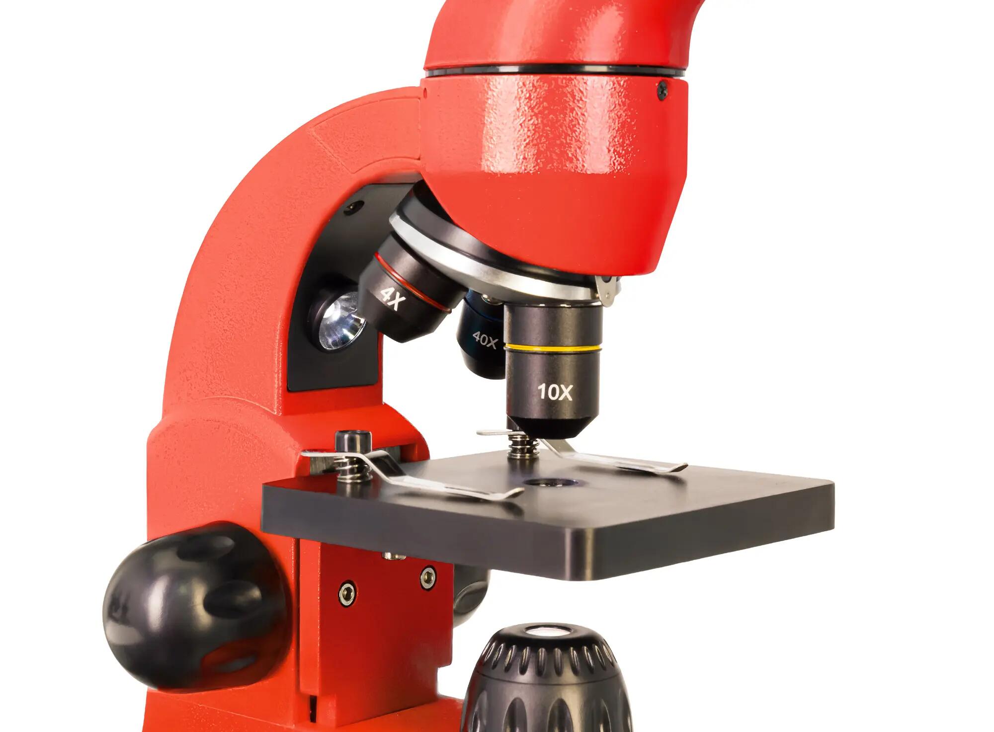 Microscopio Levenhuk Rainbow 50L Arancione con libro in bulgaro 14/15