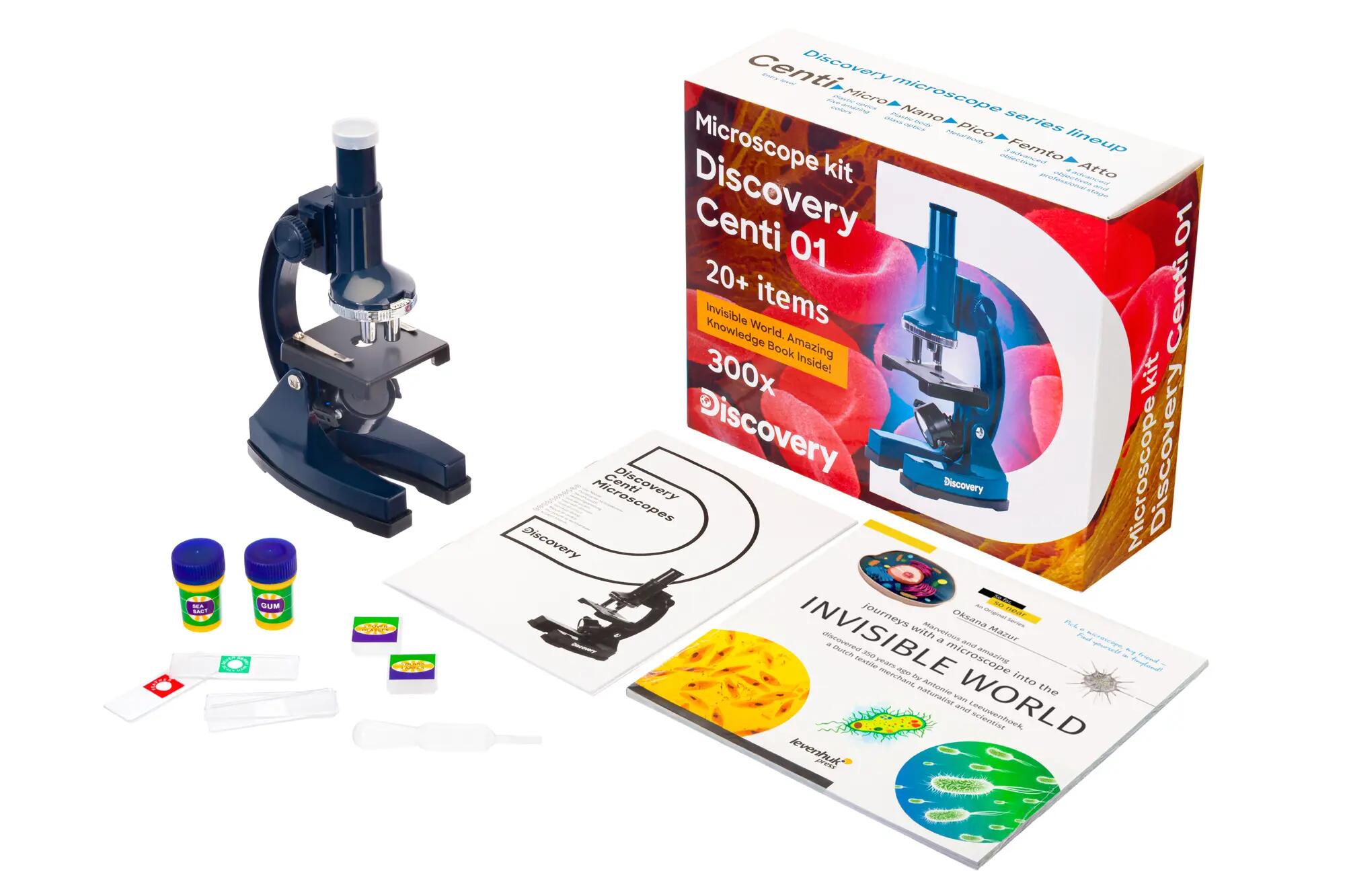 Microscopio Levenhuk Discovery Centi 01 con libro in inglese 3/15