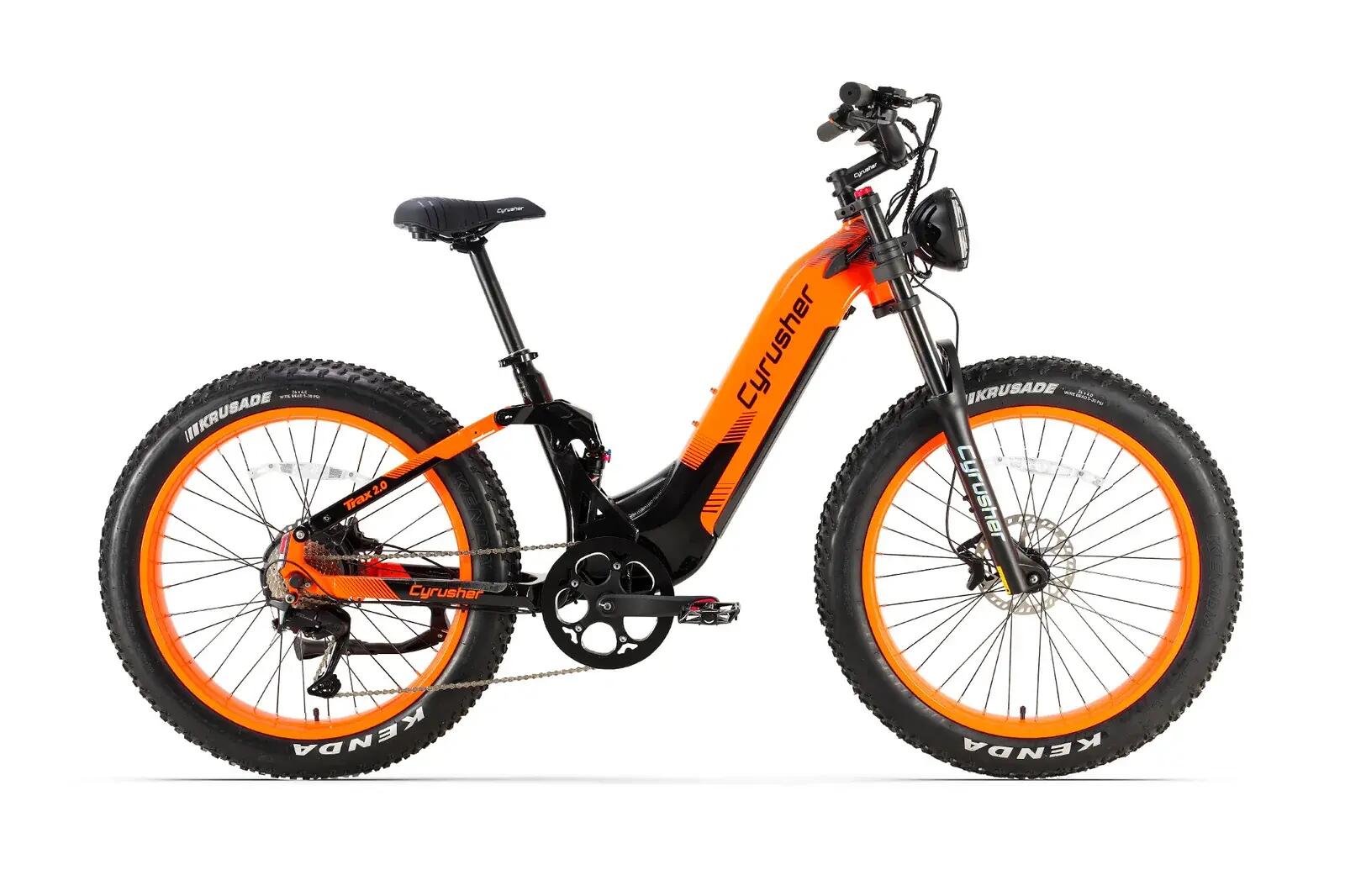 Vélo électrique tout-terrain CYRUSHER Trax 2.0, batterie 52 V 20 Ah, suspension 2/3