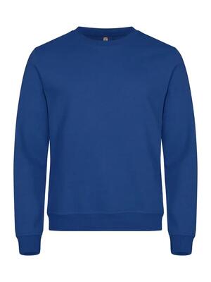 Clique basic roundneck unisex sweater blauw, gestabiliseerde anti-pilling stof