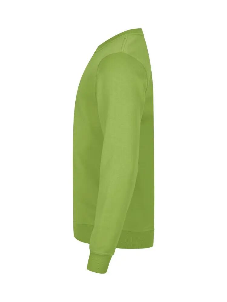 clique Basic Roundneck sweat-shirt unisexe, tissu anti-boulochage – light green 4/4