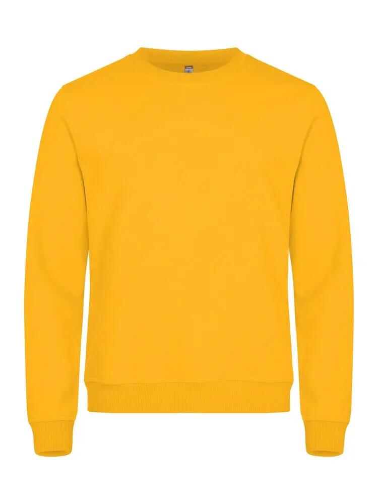 clique Basic Roundneck sweatshirt unisexe en tissu stabilisé – lemon 1/4