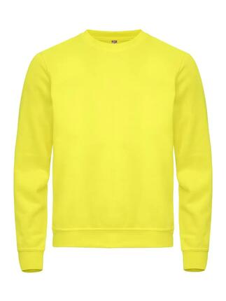clique Basic Roundneck bluza unisex żółta odblaskowa – visibility yellow