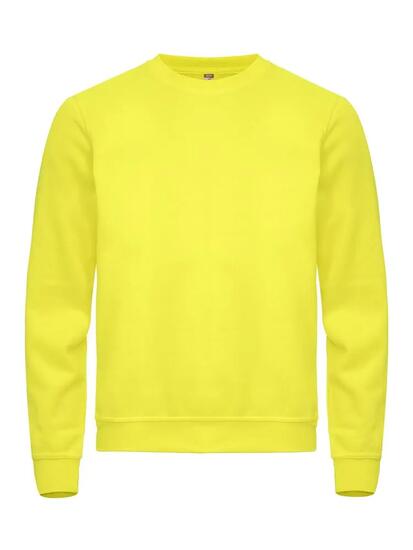 clique Basic Roundneck bluza unisex żółta odblaskowa – visibility yellow
