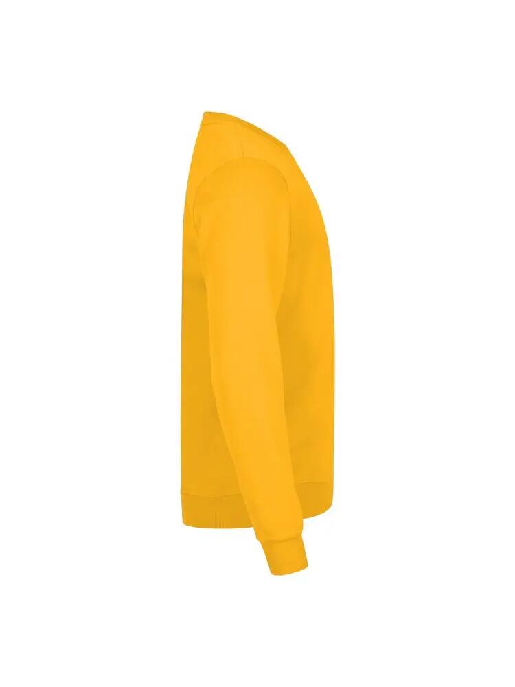 clique Basic Roundneck sweatshirt unisexe en tissu stabilisé – lemon 3/4
