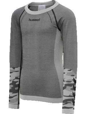 Hummel hmlmax seamless lange mouw t-shirt voor jongens — polyamide met elastaan