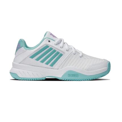 Chaussures Femme K-swiss Court Express Hb 96750117 Blanc Et Bleu