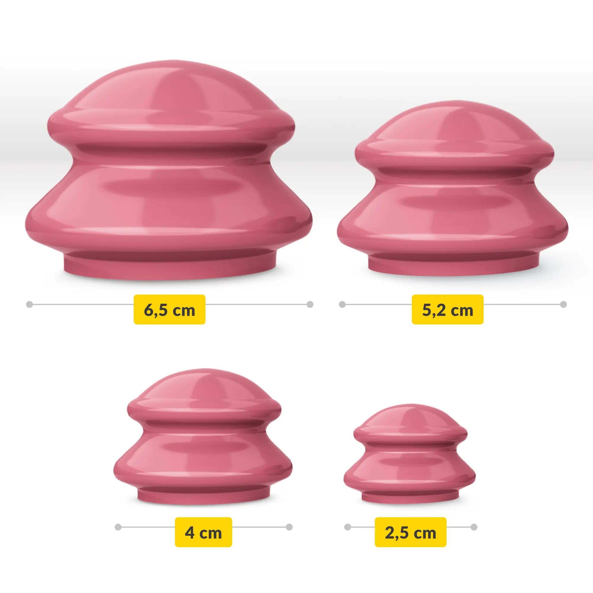 Cupping set rubber massage thuistherapie ontspanning 4st 4FIZJO PRO+ 9/14