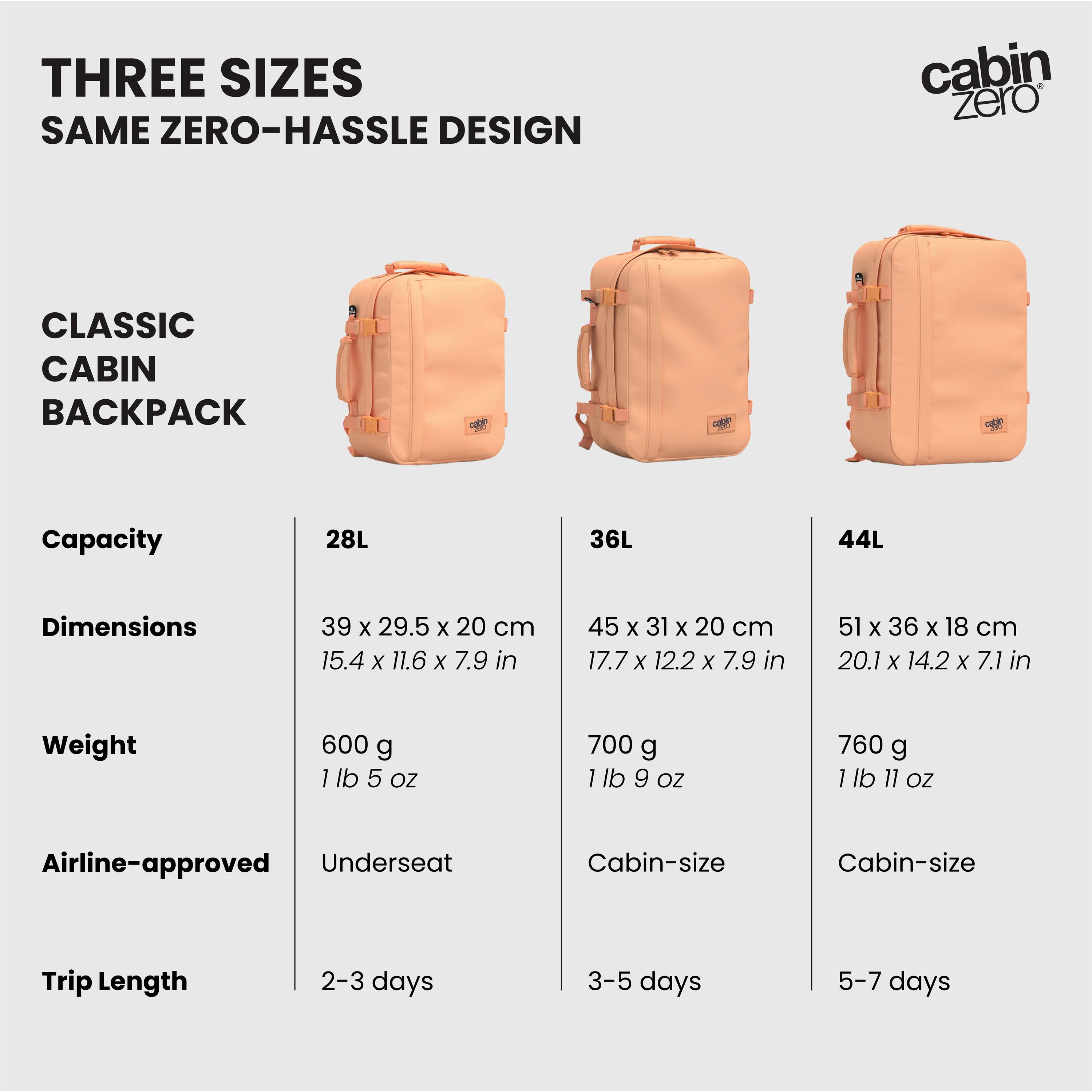 Rucsac CABIN ZERO Classic 28L, Portocaliu Deschis 7/13