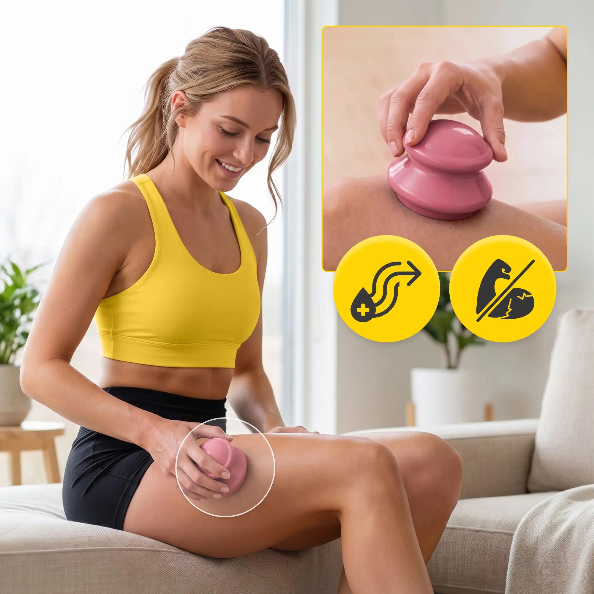 Cupping set rubber massage thuistherapie ontspanning 4st 4FIZJO PRO+ 5/14