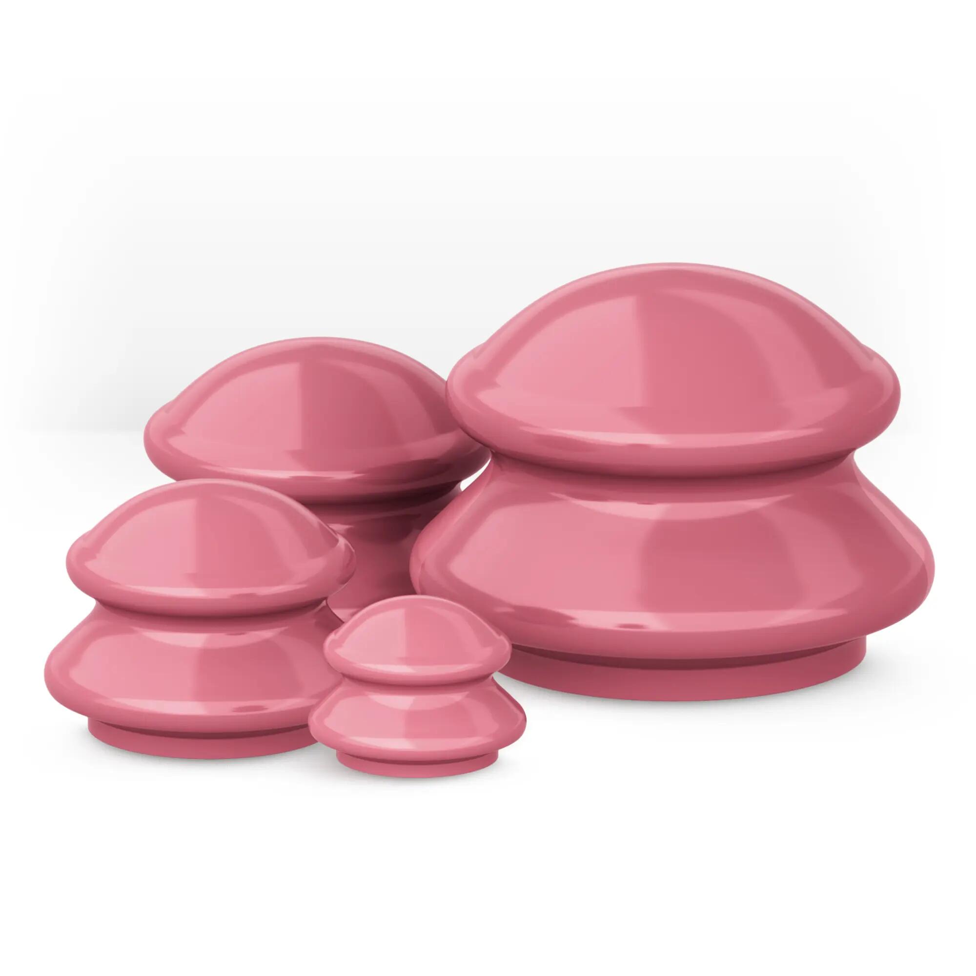 Cupping set rubber massage thuistherapie ontspanning 4st 4FIZJO PRO+ 12/14