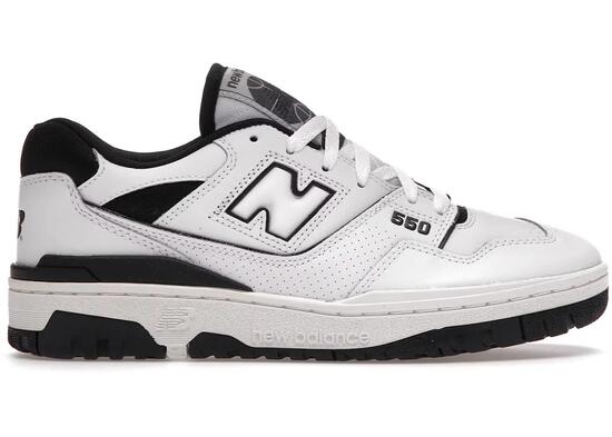 Chaussures - lifestyle - basses cuir et mesh - new balance 550 - blanc/noir