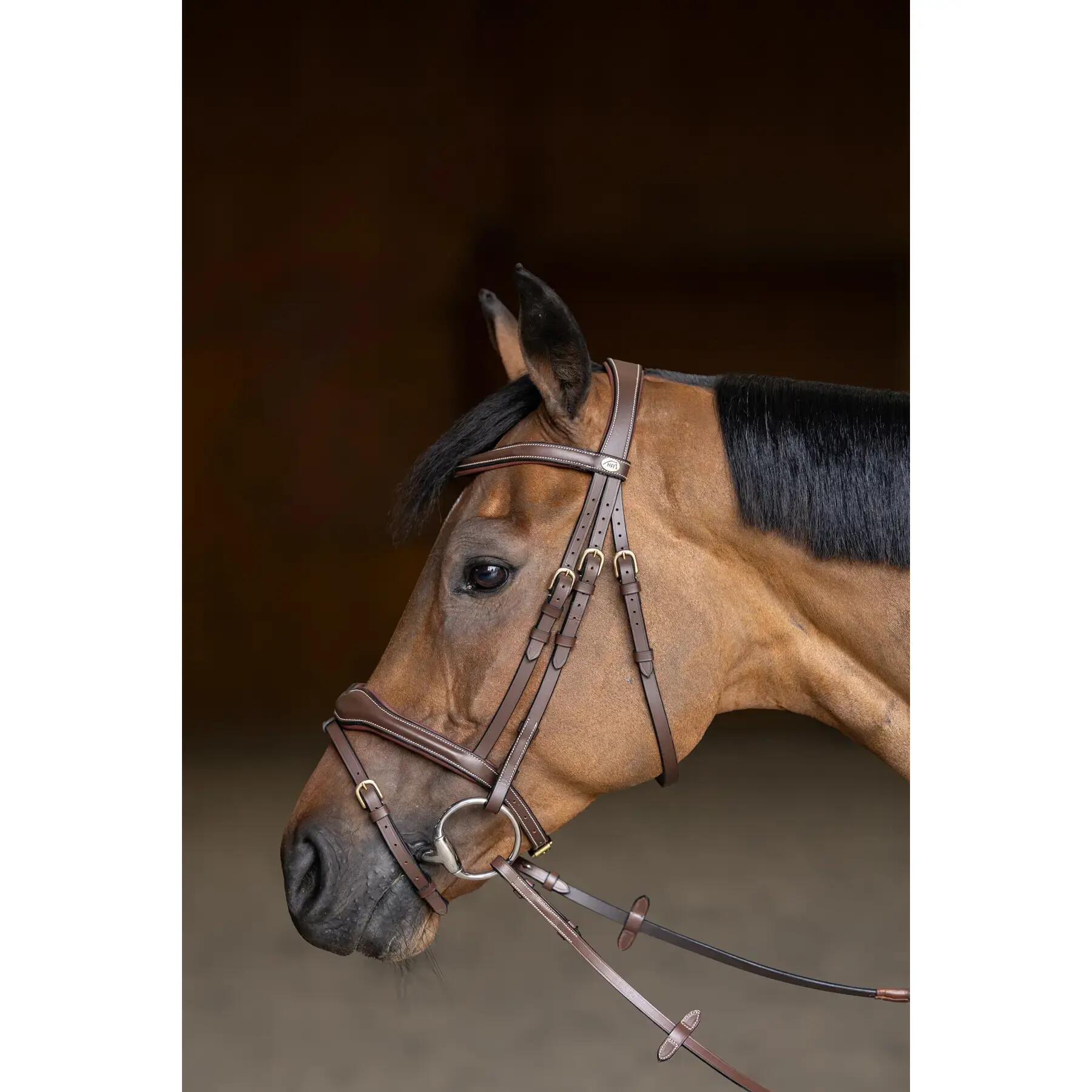 Muserolle combinée pour cheval HFI Wavy 3/7