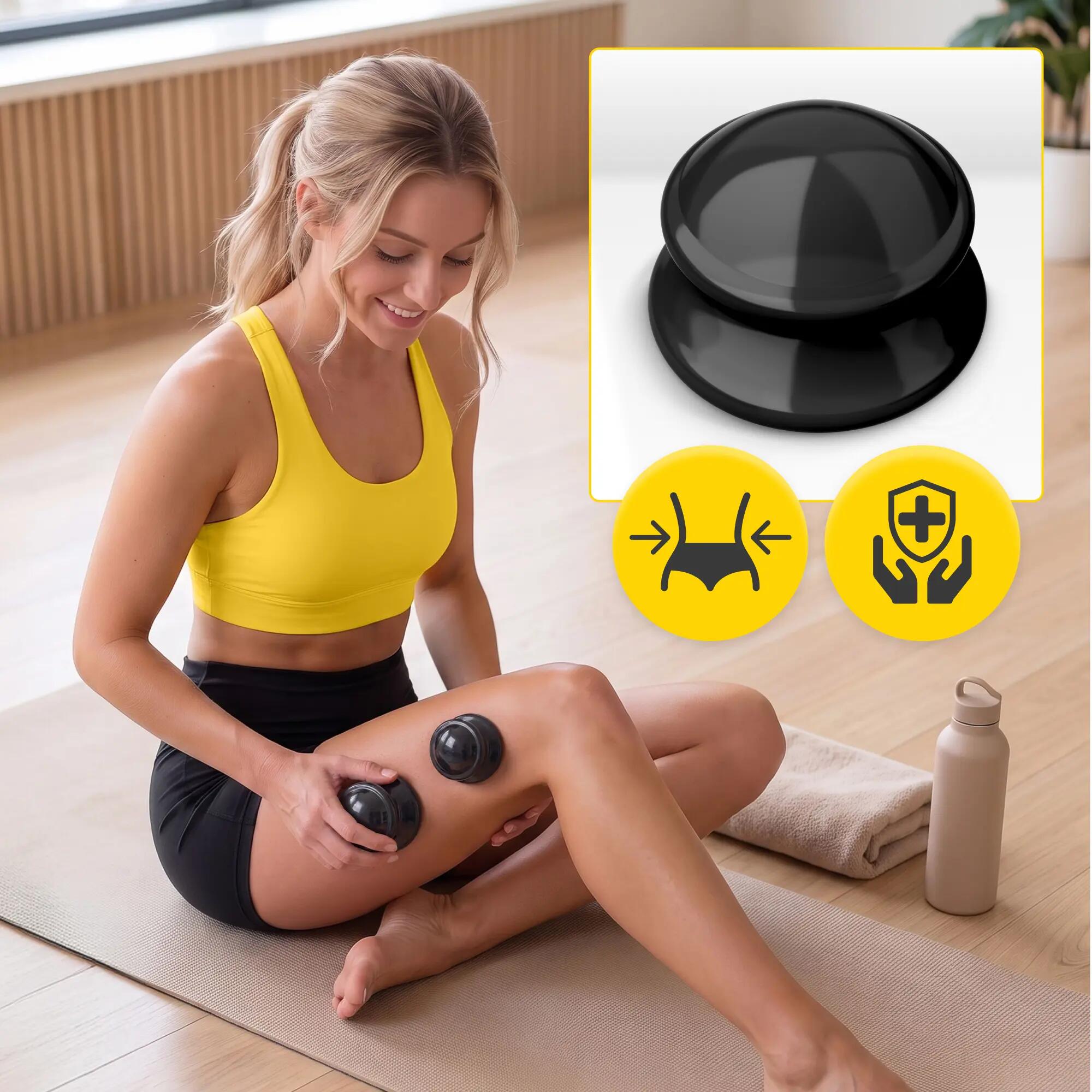 Cupping set rubber massage thuistherapie ontspanning 4st 4FIZJO PRO+ 7/15