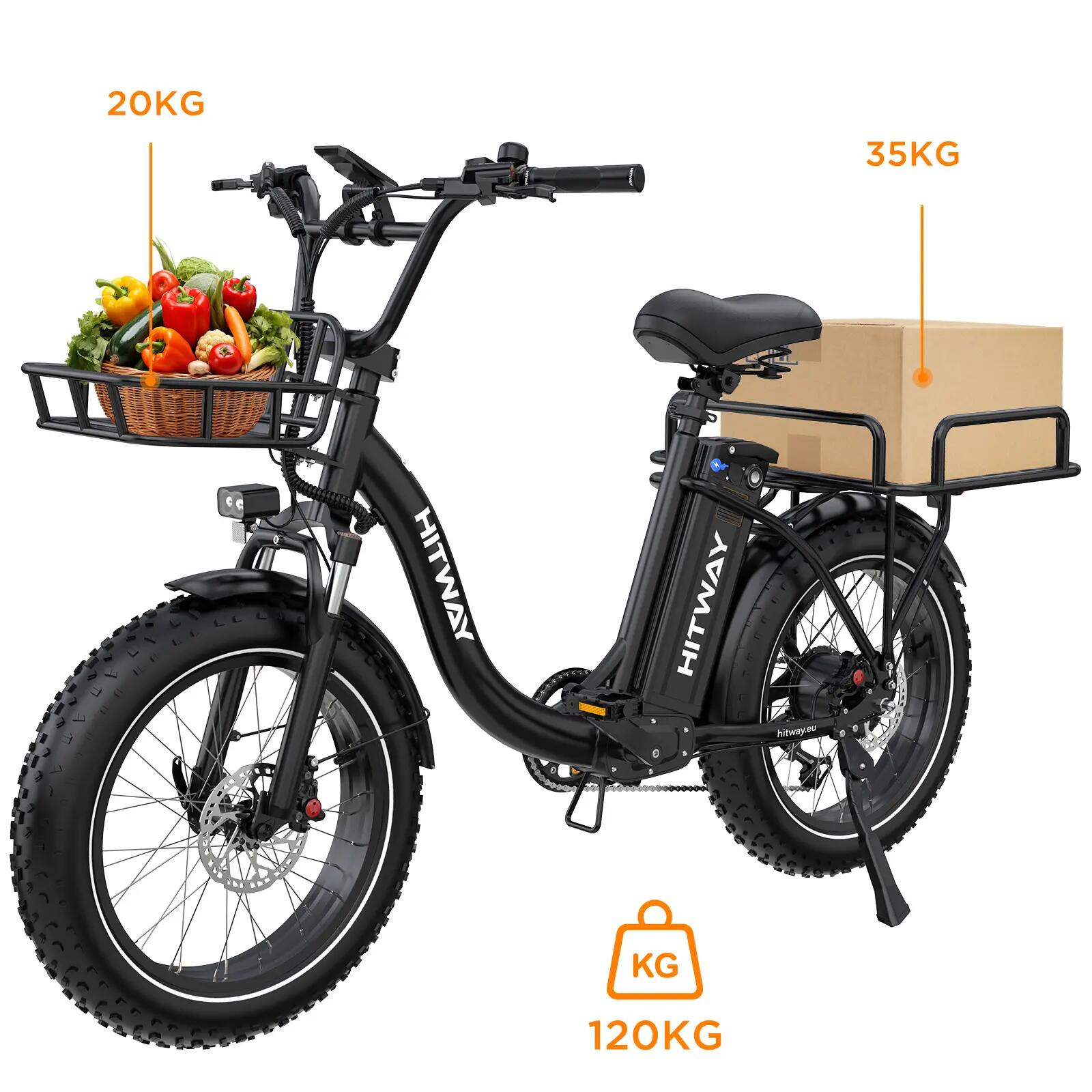 elektrische fiets cargo 20x4.0, 48V 27Ah, 160km, koppelsensor, BK6S PLUS 9/12