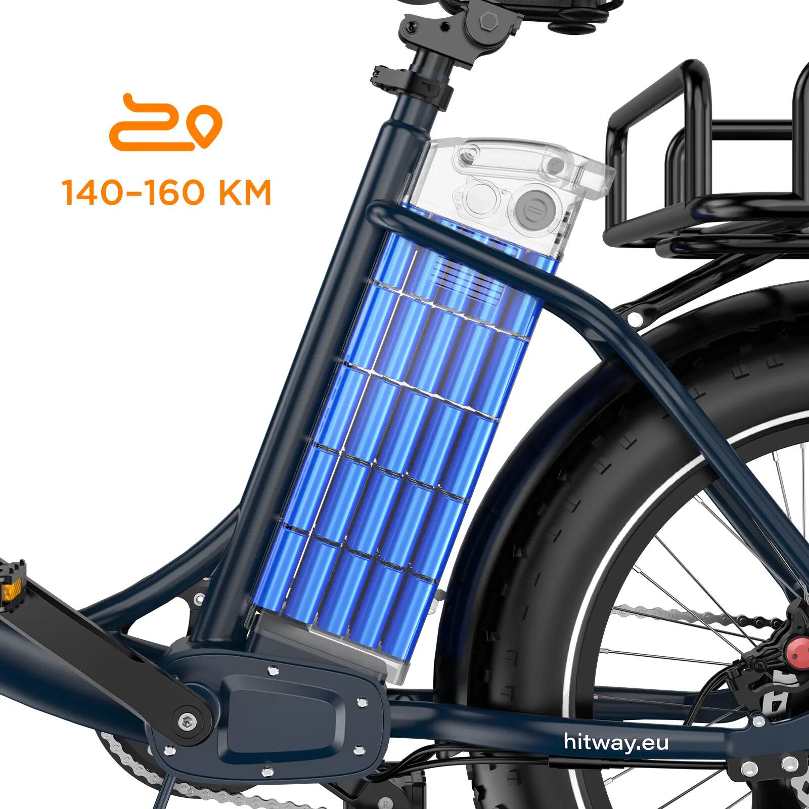 Vélo électrique cargo 20x4.0, 48V 27Ah, 160km, capteur de couple, BK6S PLUS 13/14