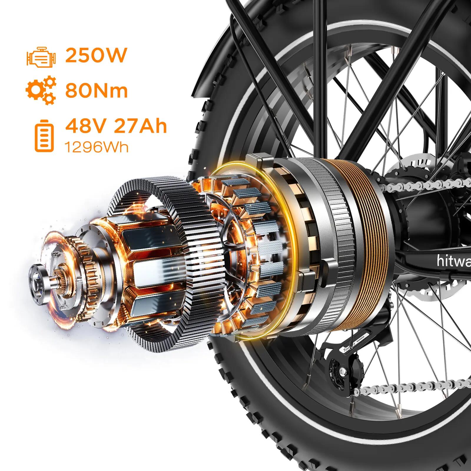 elektrische fiets cargo 20x4.0, 48V 27Ah, 160km, koppelsensor, BK6S PLUS 10/12