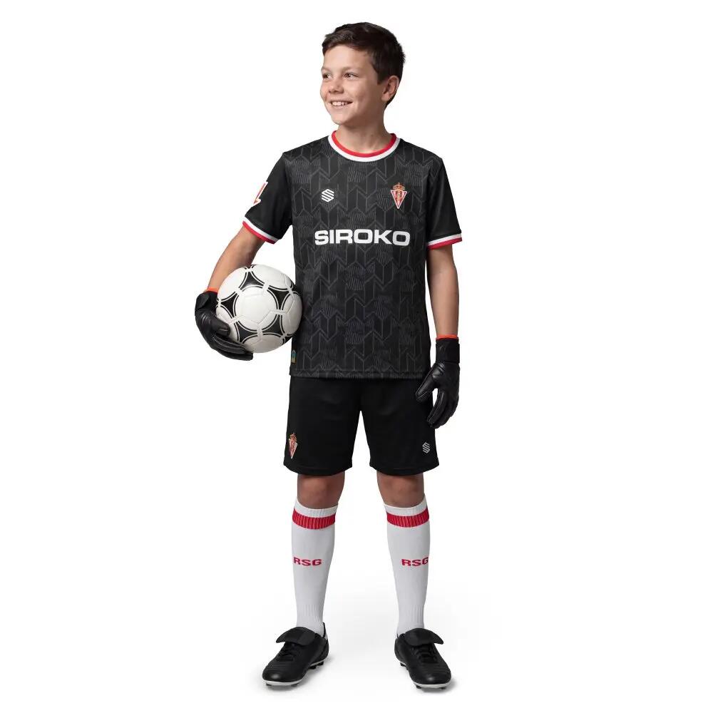 Calções oficiais criança do Real Sporting de Gijón Crianças RSG Home Shorts 3/6
