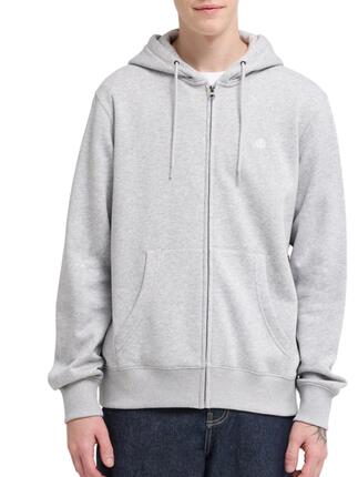 Zip-up hoodie – skateboard – Icon borduurwerk – grijs
