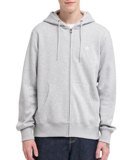 Zip-up hoodie – skateboard – Icon borduurwerk – grijs