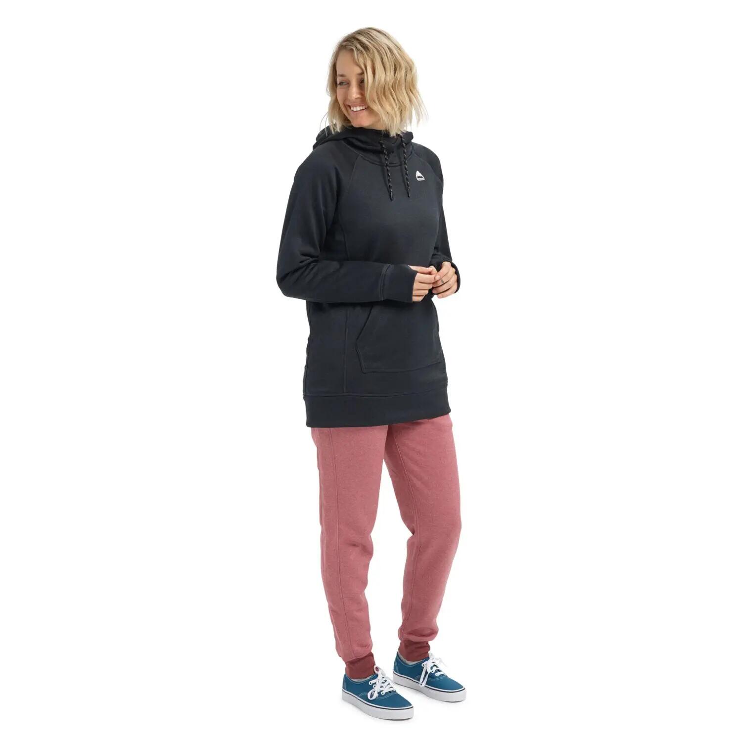 Pull-over pour snowboard femme - Burton Oak Long Pull-over à capuche - noir 4/4