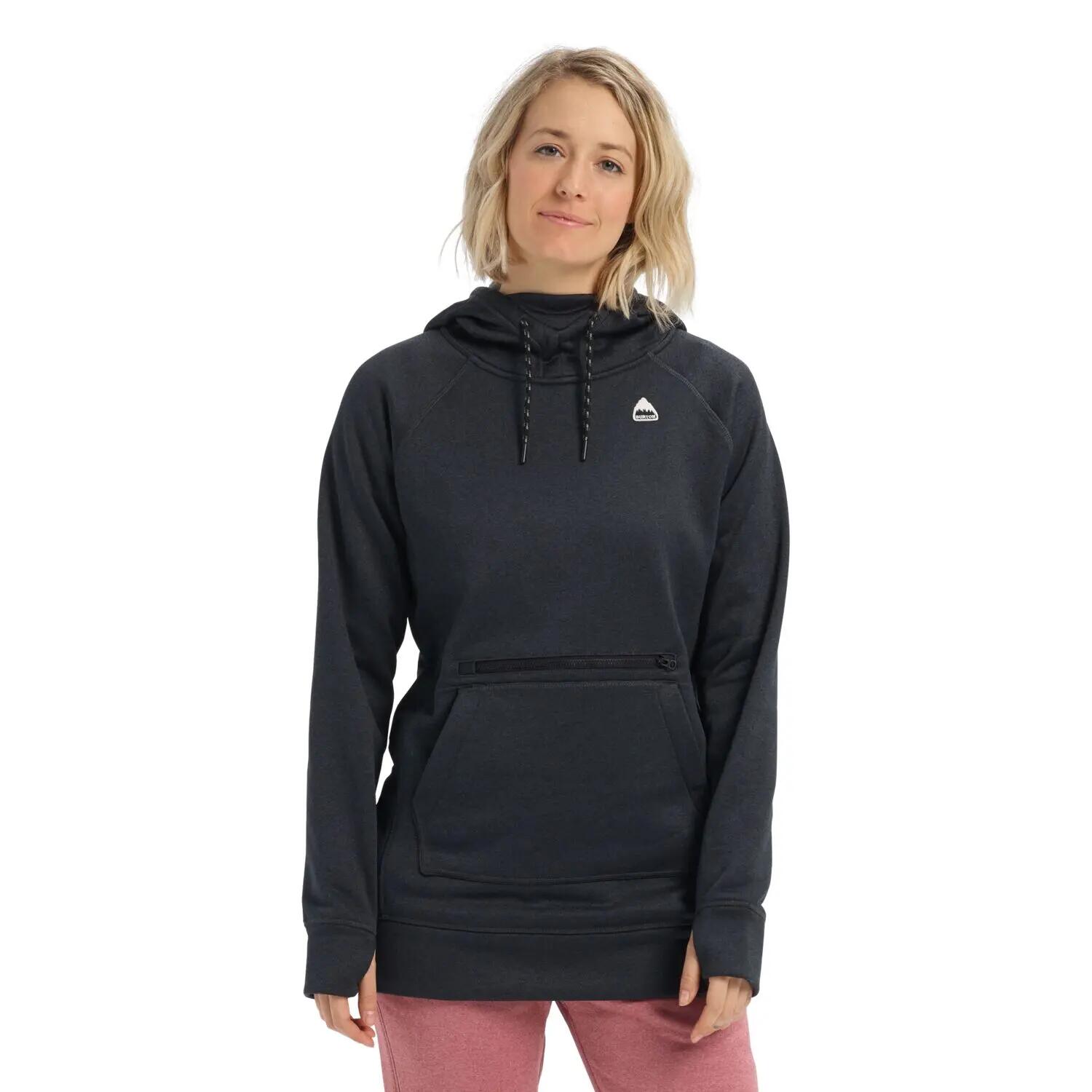 Pull-over pour snowboard femme - Burton Oak Long Pull-over à capuche - noir 3/4