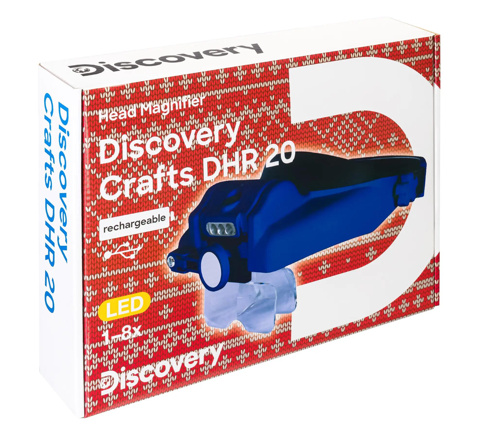 Lente d’ingrandimento frontale ricaricabile Levenhuk Discovery Crafts DHR 20 10/10