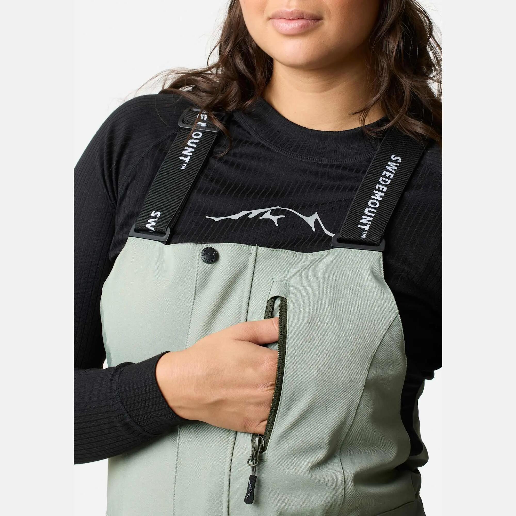 Pantalon À Bretelles Ski Femme Imperméable Cervinia 7/10