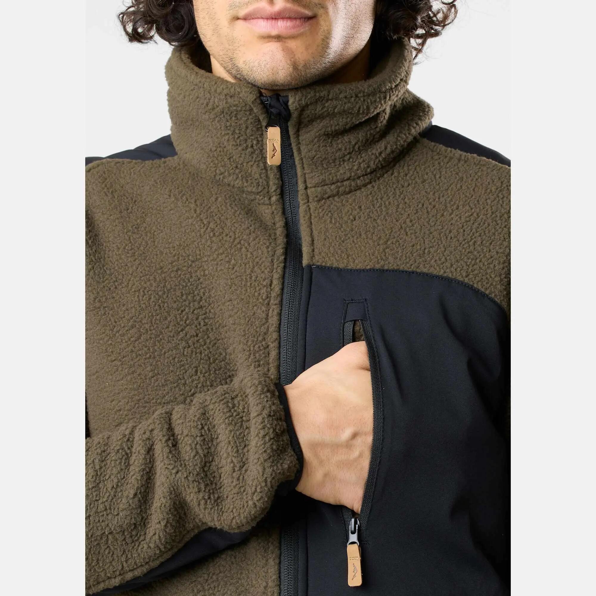 Herren Wandern Fleece Langarm Vollreißverschluss Nordkap Pile Jacket 7/8