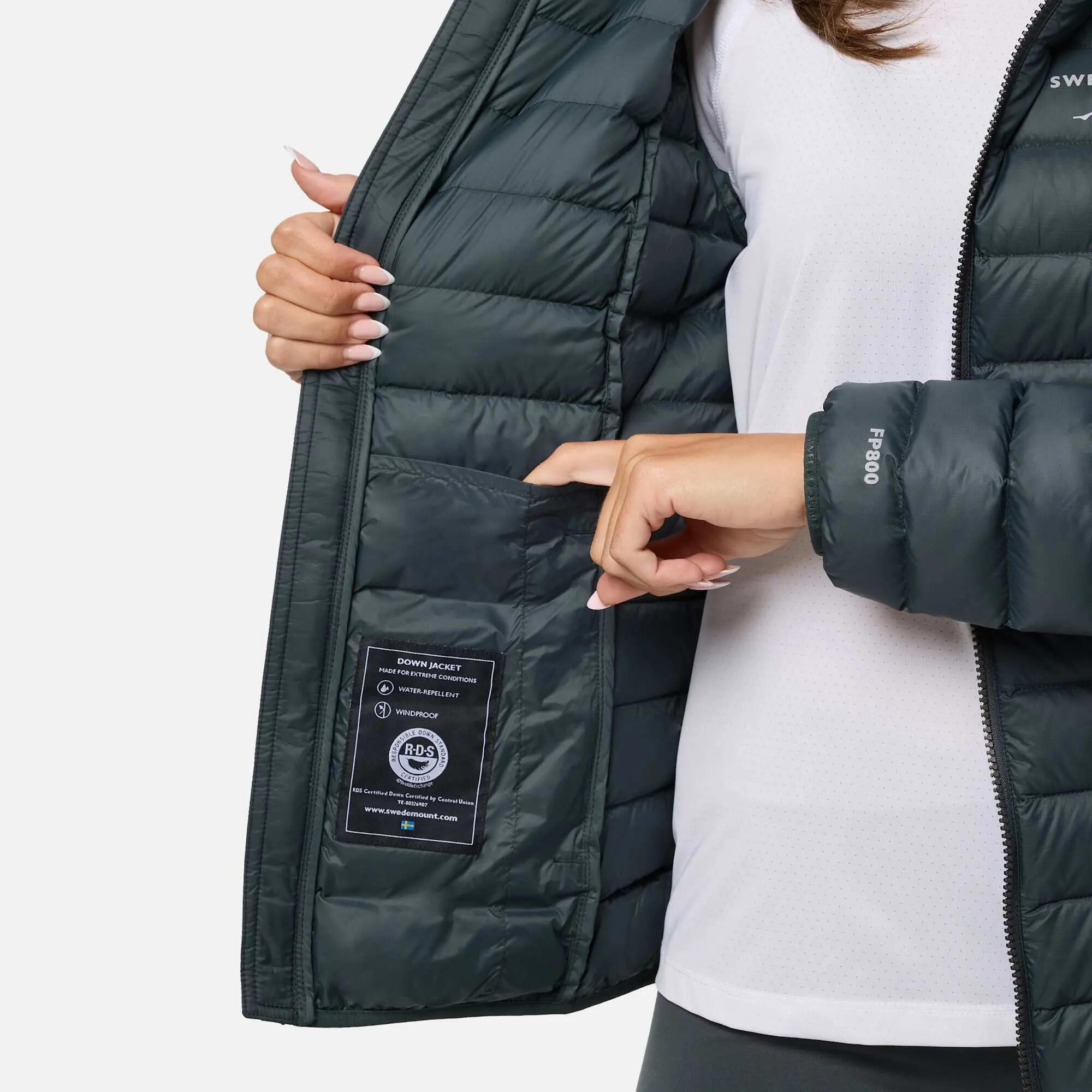 Doudoune de randonnée femme coupe-vent respirante Himalaya Hood 8/10