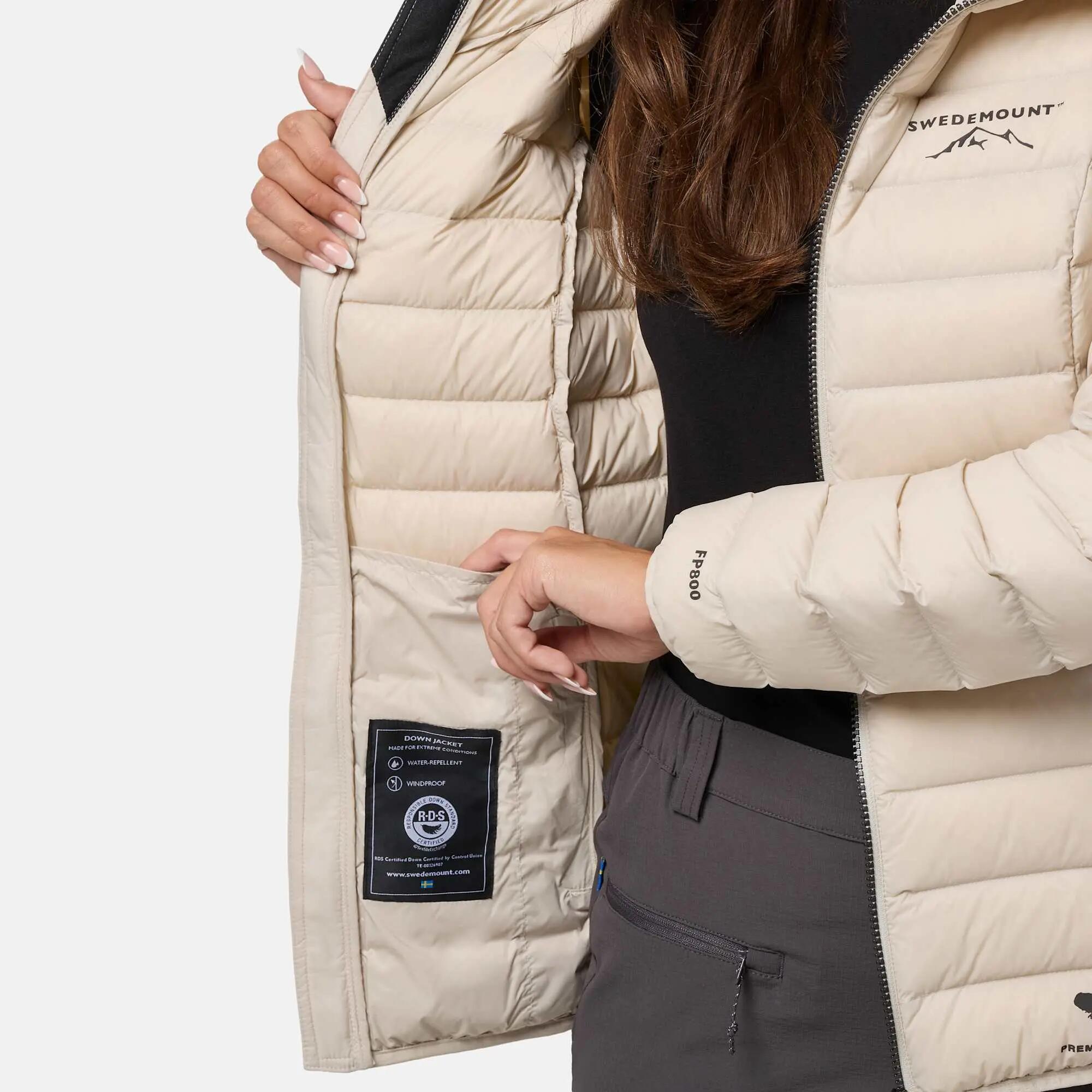 Damen Wanderdaunenjacke winddicht atmungsaktiv Himalaya Hood 8/10
