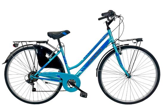 Vélo de ville femme Canellini MOVING 28" - Bleu clair