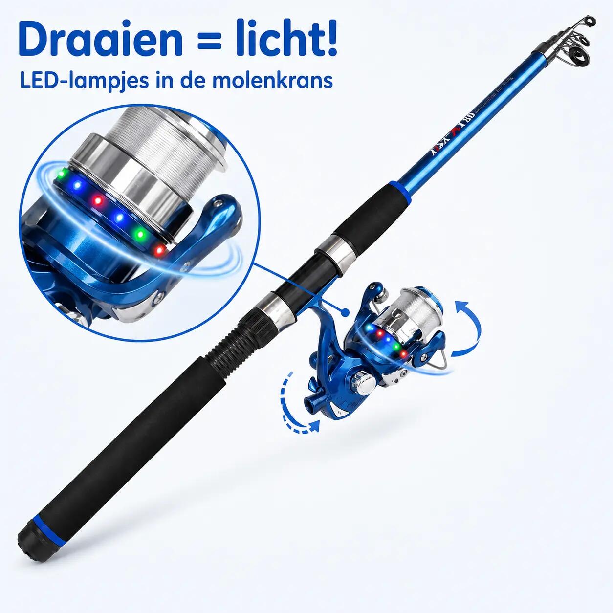 Fish-Xpro Ensemble de Pêche Firefly - Canne 2,10 m - Moulinet et Chaise 5/7
