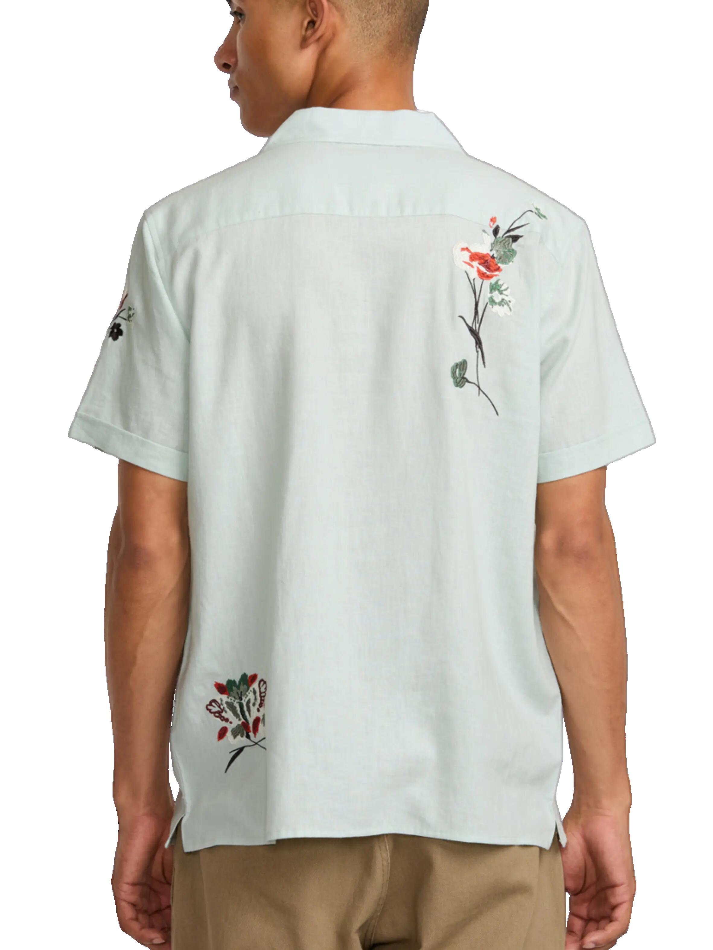 Camisa - monopatín - unisex - manga corta floral - nectar - azul 2/2