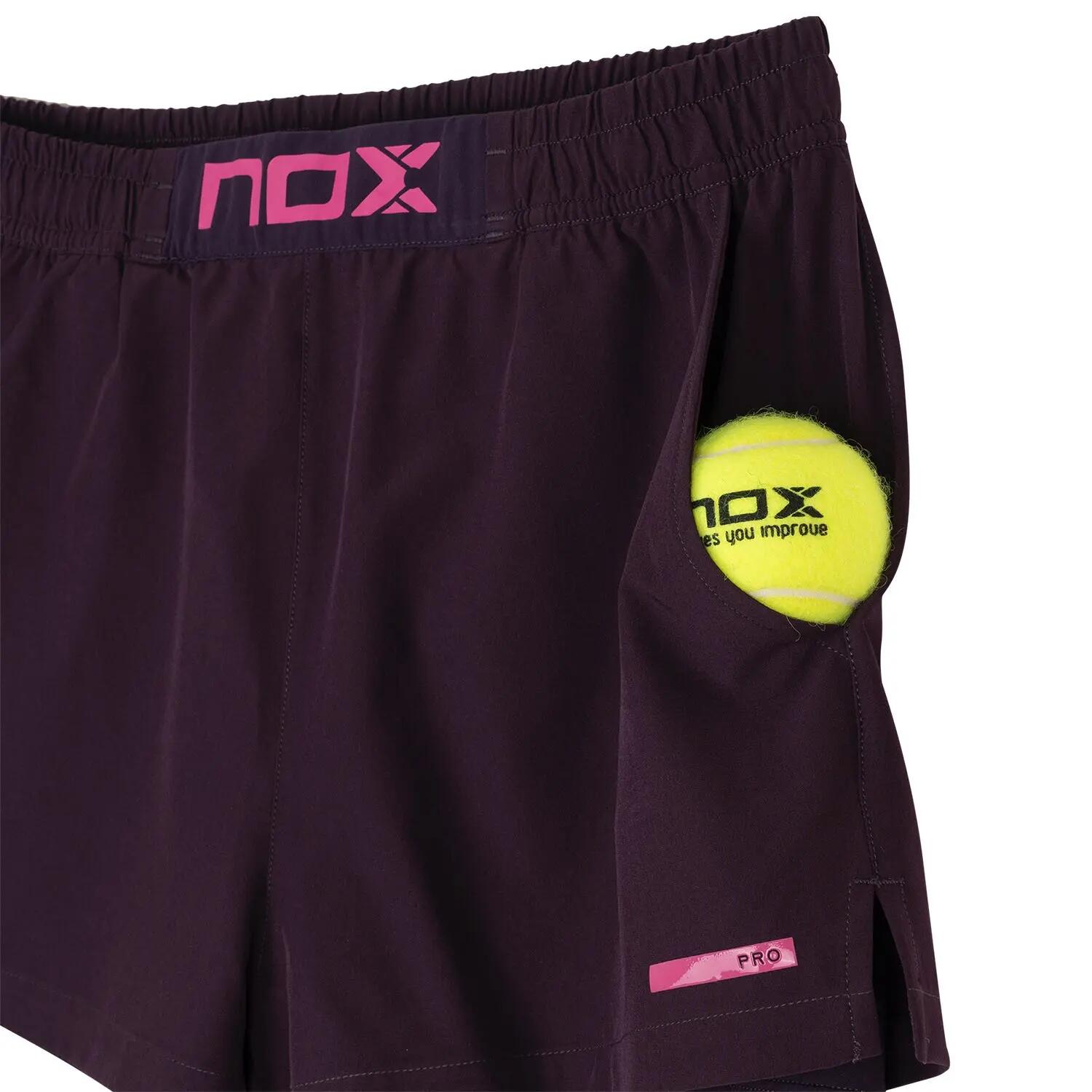 PANTALON CORTO NOX PRO DEEP PURPLE T25FWMSHDP MUJER XS 4/5