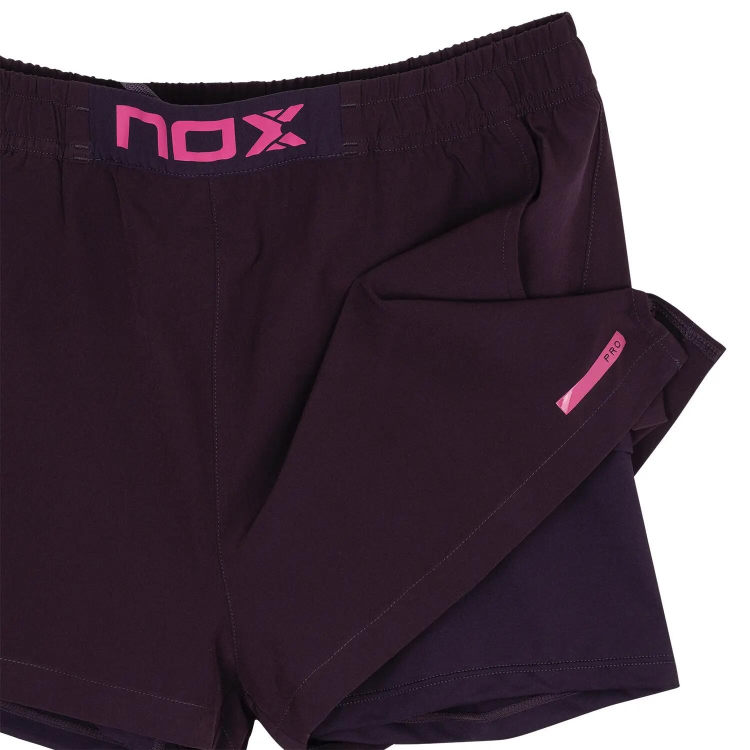 PANTALON CORTO NOX PRO DEEP PURPLE T25FWMSHDP MUJER XS 3/5