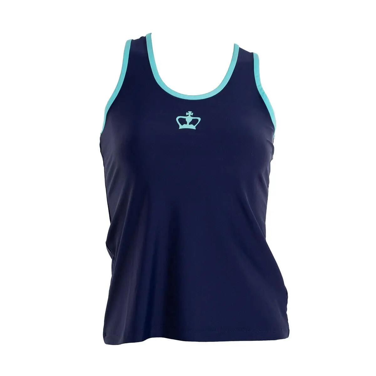 Black Crown Juarez Blauw/Turquoise | Lichtgewicht padelshirt voor dames 1/4