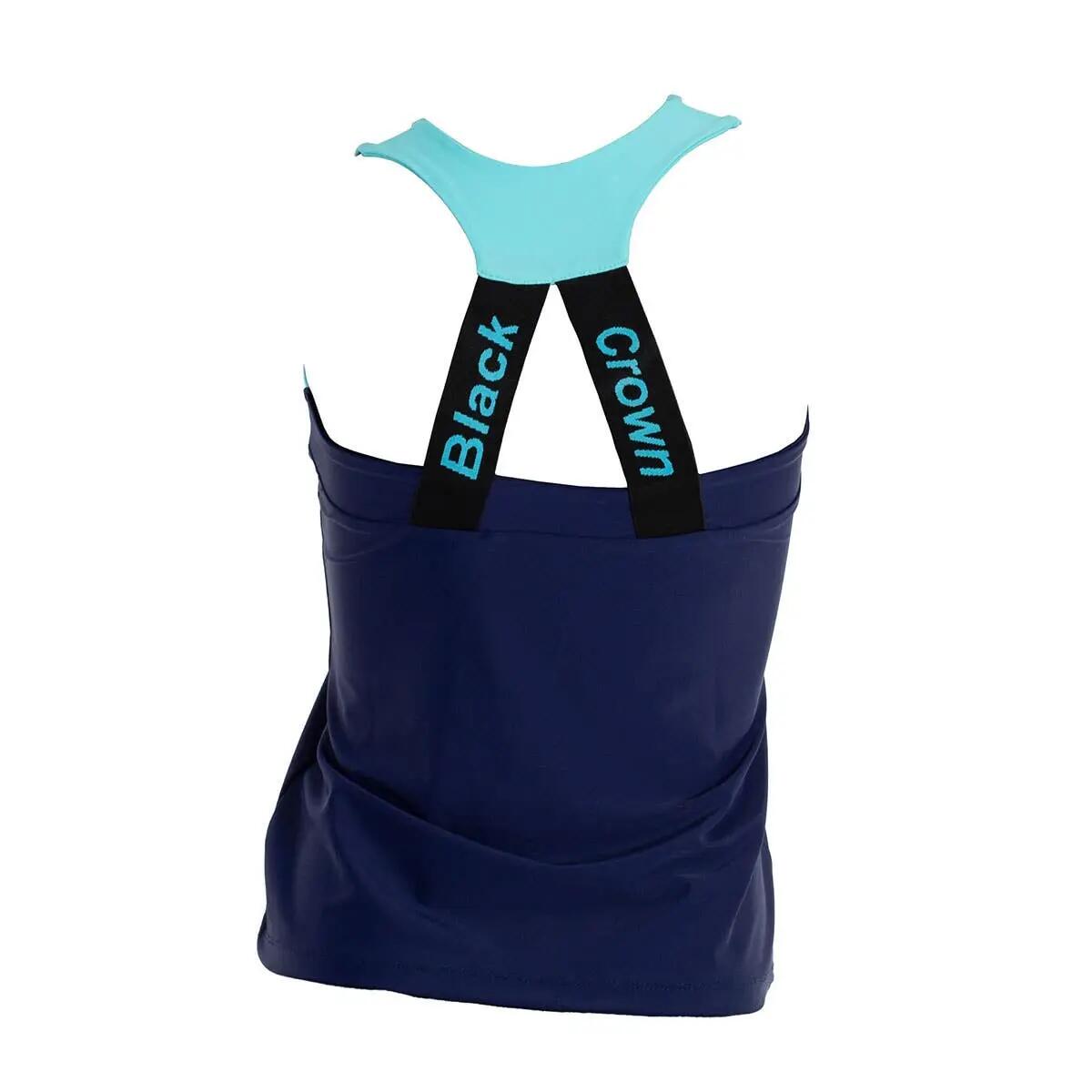 Black Crown Juarez Blauw/Turquoise | Lichtgewicht padelshirt voor dames 3/4