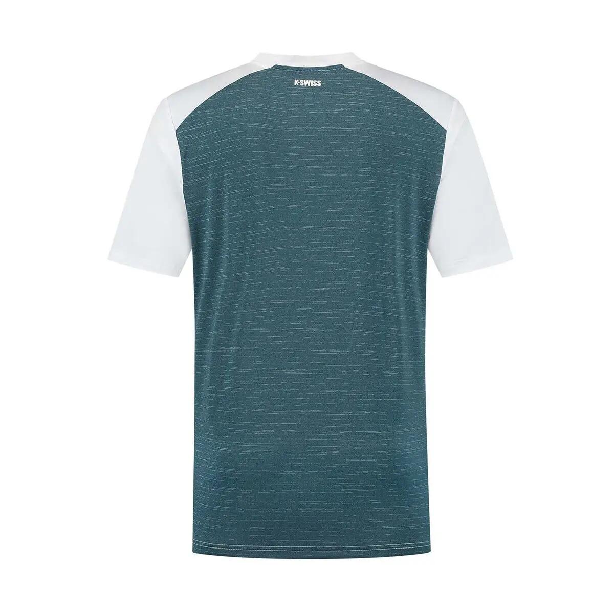Camiseta de tenis y pádel hombre HYPERCOURT MIX MELANGE K-Swiss blanco 2/2
