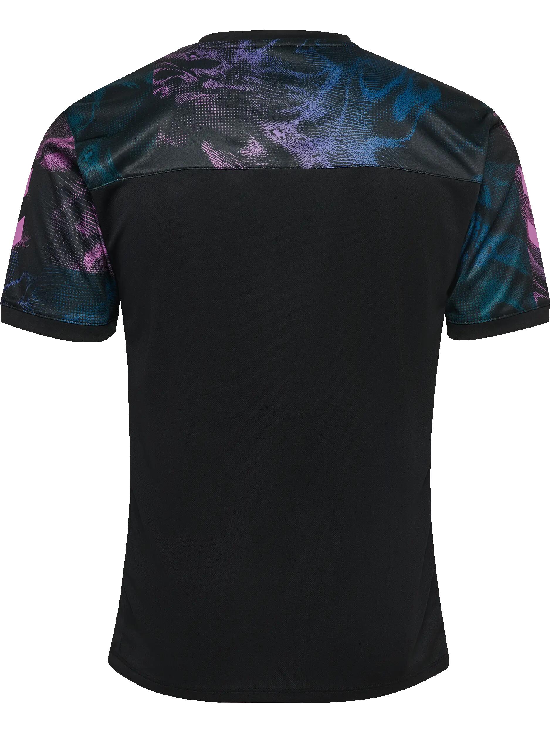 hummel T-shirt d’entraînement léger en polyester recyclé – BLACK/PINK 2/3