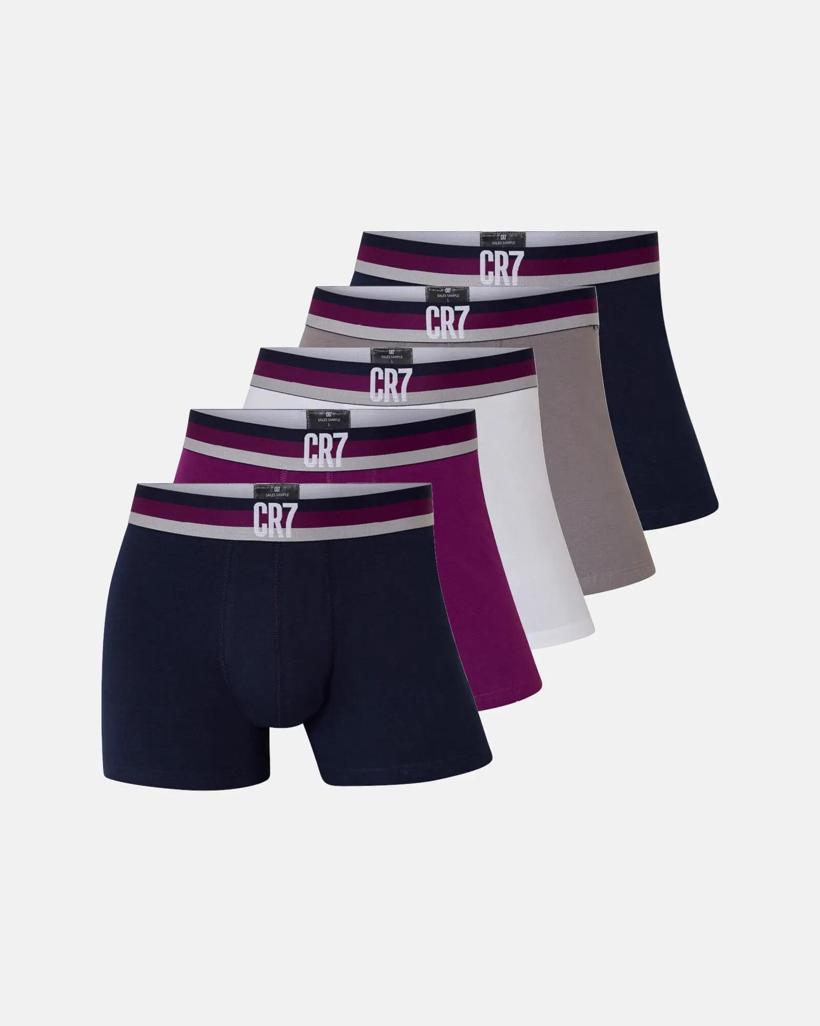 cr7 CR7 Basic Trunk, lot de 5 en coton extensible – MULTICOLOUR (2414) 2/7