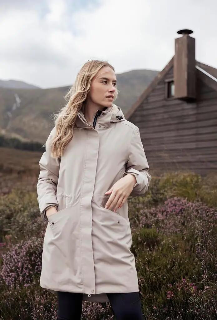 Dlx Deborah Damen Steppjacke lang mit abnehmbarer Kapuze 6/7