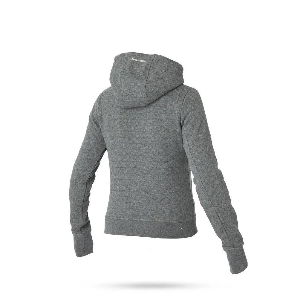 Felpa con cappuccio - Donna - Interno spazzolato, zip - Grigio 2/5